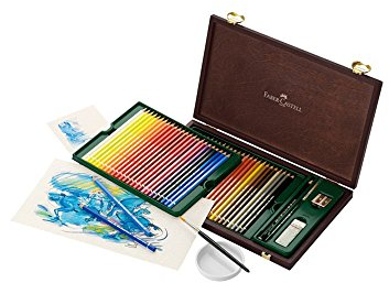 Faber-Castell Künstler-Aquarellstift Albrecht Dürer 48 Farben sortiert im Holzkoffer