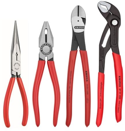 KNIPEX Tools 9K 00 80 94 US Cobra - Set di 4 taglierine combinate e pinze a becchi ad ago