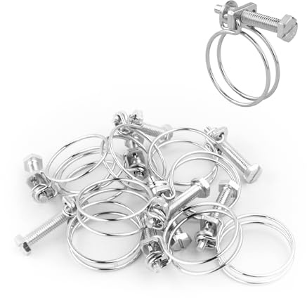 Pisces Double Wire Clips for 32mm Hose (10 Pack)