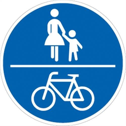 Verkehrszeichen VZ240, Gemeinsamer Geh- und Radweg, Alu, RA1, Ø 42cm Verkehrsschild