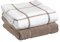 T-fal 60959 Textiles-Paquete de 2 paños de Cocina con diseño de parquet Cuadros, 100% algodón, Color Arena, Solid/Check-2 Pack, 2