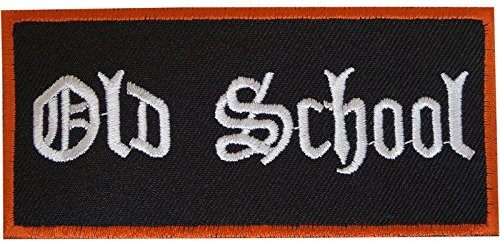 Embroidered Old School Patch Badge Iron/Sew On T Shirt Jeans Bag Clothes Retro