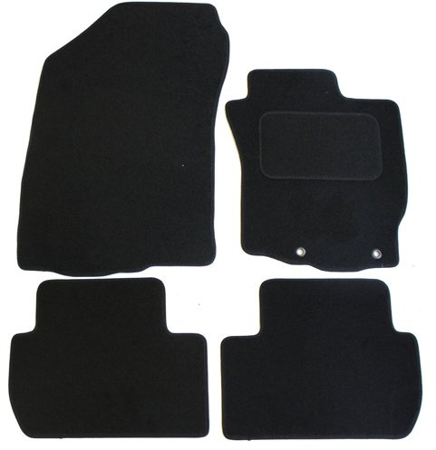 JVL 2113 Fully Tailored Car Mat with 2 Clips, Black, Set of 4