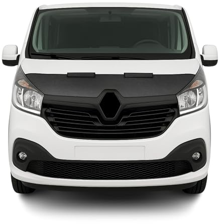 OMAC Haubenbra Steinschlagschutz Bonnet Bra kompatibel mit Renault Trafic 2014-2020 Carbon Halb