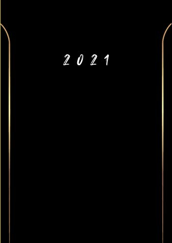 2021: terminplaner 2021 a4 1 woche 2 seiten I schwarz I Wochenplaner 12 monate ,und To Do Liste, monatsplaner I kalender buch / buchkalender 2021
