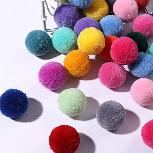 Duories Pompons zum Basteln,30 Stück 30mm Bunte Bommeln Bälle,Pom Poms für Kunsthandwerk,Pompons Bälle für Ostern,Weihnachten,Bunte Pompons für DIY Basteln Tischdekoration Geburtstagsdeko,Mischfarbe