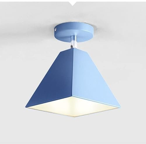 E27 Deckenleuchten Modern Nordic Deckenlampe Kreativ Design Flurlampe Eisen küchenlampen Schlafzimmer Deckenbeleuchtung Balkon Eingang Gang Balkon Treppe Decken Licht 17 * 20.5cm,Blau