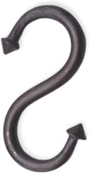 Infinity Decor Heavy Duty Hand Forged Iron S-Hooks Matte Hanger for Hanging Kitchenware Pots Towels Storage. Tool Hanging S Hook 2 Sizes (Small)