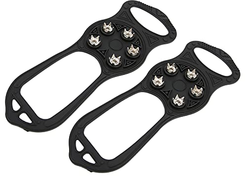 Rutschfester Greifdorn Schuhe, Spikes Schuhe Winter, Schuh Eisklampen, Anti-Rutsch Schuhspike mit 5-Krallen, Ice Klampen Stiefel Schuhe Wandern Eisfischen Joggen Klettern