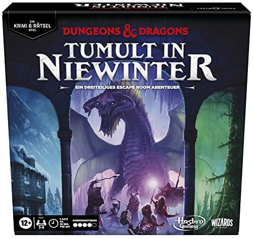 Dungeons & Dragons: Tumult in Niewinter, EIN Krimi- und Rätselspiel, D&D Escape Room Brettspiel für 2 − 6 Spieler