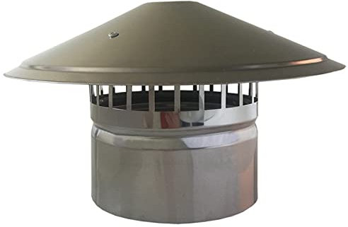 ALSUP Regenhaube Kaminabdeckung Schornsteinabdeckung in Verzinkt Abgerundete Ecken Heizkamin Rauchrohr Rauchrohr-regenkappe Schornsteinaufsatz Regenmütze Kapuze,15cm