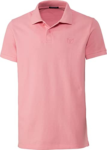 Chiemsee Herren Poloshirt, 100% Baumwolle, bequemes Poloshirt/T-Shirt mit lässigem Kragen, leichte Herrenoberbekleidung, atmungsaktiv & luftdurchlässig, Rose, Gr. M