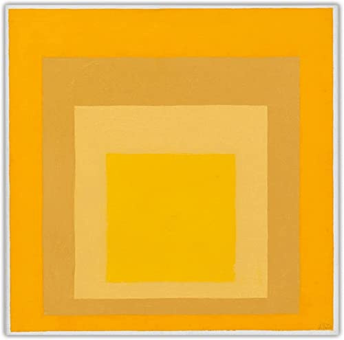 XCPORA Josef Albers Poster《Hommage an den Platz》 Wandkunst Josef Albers Leinwand Gemälde Josef Albers Drucke und Bild für Wohnkultur 50x50cm Kein Rahmen