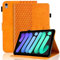 Vkooer Custodia per iPad MINI 6a generazione 2021 da 8,3 pollici, Apple iPad MINI 6, in pelle PU, con supporto per visualizzazione multi-angolo di accensione/spegnimento automatico, arancione