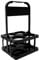 LOVIVER Sports Water Bottle Carrier 4 Bottles Capacity Portable Handheld Folding Bottle Holder Basket for Football Soccer Fitness, Black