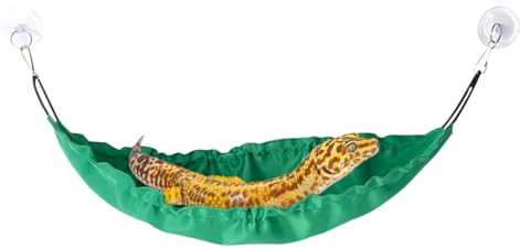 Zayookey Eidechse Hängematte Bartagame Hängematte Reptilen Hängematte Swing Lizard Hängematte Lizard Liege Für Reptilien Lizard Bartagamen Geckos Schlangen Chamäleon Leguan (Grün)