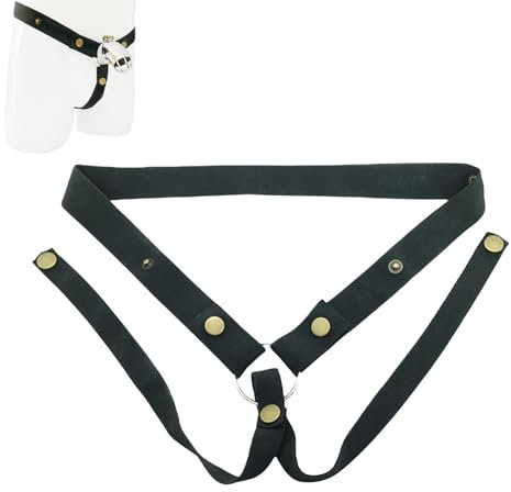 Peniskäfig Fester Hilfsriemen Keuschheitsgürtel Penisringe Cock Cage Chastity Belt Verstellbarer Anti-Fall Gürtel Keuschheitskäfig Mann Cockring Hodensack Ring Trainer Gürtel Sexspielzeug für Männer