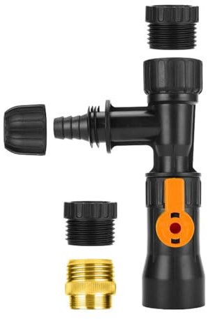 Namvo Praktischer Aquarium-Wasserwechsler mit 2 Adaptern für Verschiedene Wasserhahngrößen