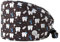 2 Stück Zähne Bedruckte Scrubs Mütze mit Knöpfen Verstellbare Baumwoll Scrub Cap Bouffant Mütze Frauen Scrubs Hüte Unisex Stillkopfbedeckung,F,Einheitsgröße