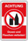 Verbotsschild Dosen und Flaschen verboten Verbot Hinweisschild Hartschaum 30x20 cm