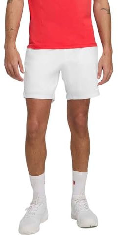 Wilson Team Tournament Herren-Shorts, 17,8 cm, L, weiß