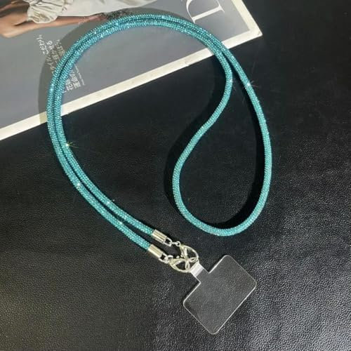 vortixia Umhängekette mit Glitzer-Strass, Telefon-Lanyard, langes Hängeband, Handy-Seil, Anti-Drop-Handykette