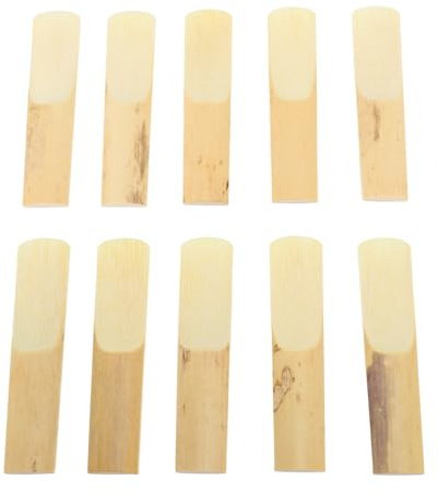 Saxophon-Blätter-Set, 10 Stück, Tenor-Saxophon-Blätter Konstanter Größe, Verformungsfrei, Natürliche Lufttrocknung, mit Kunststoffbox Zum Austausch (Stärke 2.0)