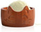 RoseFlower Bol à laine en bois, 5.3 Pouces Visage de chat Bol de Fil Bol à Tricoter Rangement de fil avec trous sculptés pour tricoter et crocheter pour la maison