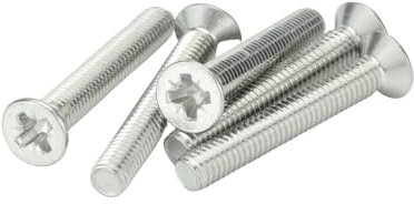 Lot de 20 vis à métaux Pozi à tête fraisée M5 (5 mm x 40 mm avec tête incluse)