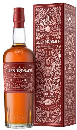The Glendronach Ode to the Embers - Super Hochwertiger Single Malt Whisky - Geschenkempfehlung - Sherry-Fassreifung mit einem einzigartigen rauchigen Charakter vereint - 0.7L/48.4 Prozent Vol.