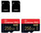 2 Pack Micro SD Card 256GB Class 10 with SD Adapter High Speed Memory Card for Tablet,Camera,Drone
