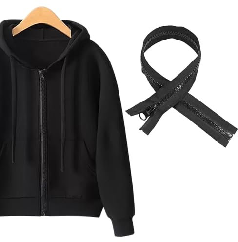 Reißverschluss 70cm,Reißverschluss Kunststoff,Reißverschluss in Schwarz,Langer Spiralreißverschluss,Nr.5 Jacke Reißverschlüsse Kaufen,Für Nähen Mäntel, Jacken, Taschen, Bettwäsche