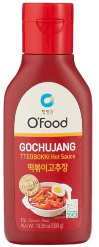 HALAL Vegan O'Food Korean Spicy Sauce 300G - Korean condiment, Korean cooking paste (Pack 1, Gochujang - Spicy For Topokki)