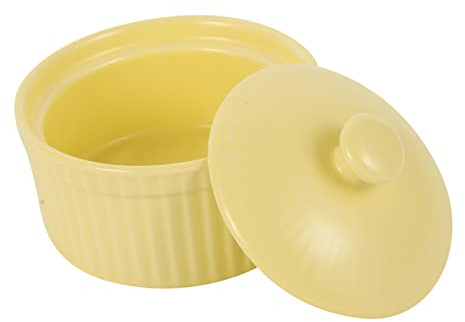 DECHOUS Ramequins Avec Couvercles Petit Bol En Porcelaine Pour Cuisson Au Four Récipient À Convient Pour Dessert Salade Pudding Service De Fruits Hôtel Restaurant