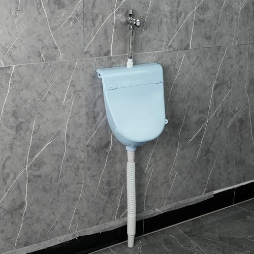 ZDMZR Urinal mit Deckel, Kunststoff Urinale für Männer, Herren Urinale für Senioren, Garagen Urinal(Blue)