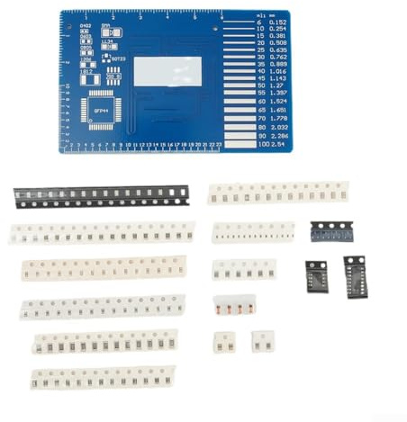 Lötübungsset für SMD-Leiterplatte mit rotierendem LED-Projekt und 126 Komponenten für DIY Elektronik Fähigkeiten Entwicklung