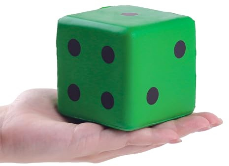 Anboor 3.15 Schaumwürfel Jumbo Riesig Bunt Weich Grün Lustig Spielzeug | Weicher Lustiger Würfel Für Erwachsene Und Kinder, Für Spieleabende Und Klassenaktivitäten, Bunter Grüner Riesenschaumwürfel