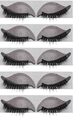 Vorgeschnittene Augen Make Up Aufkleber 5 Paare, Pvc, Damen