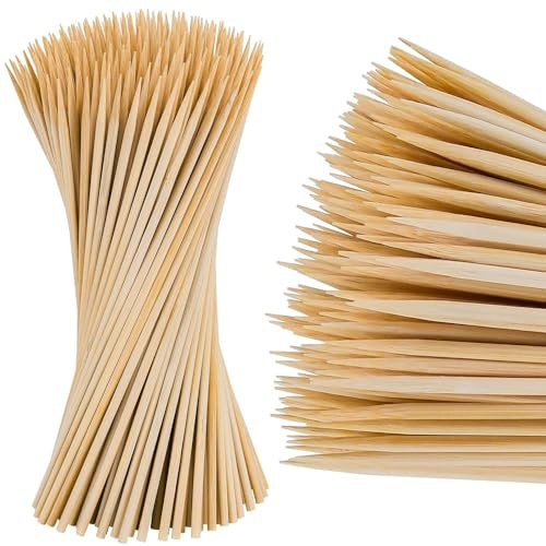 200 x 40 cm lange, 4,0 mm dicke Grillspieße aus Holz
