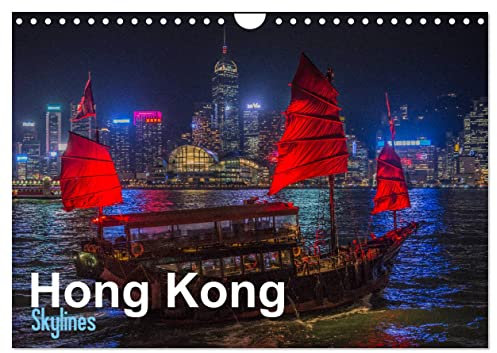 Hong Kong - Skylines (Wandkalender 2025 DIN A4 quer), CALVENDO Monatskalender: Hong Kong spektakulär aus verschiedenen Perspektiven (CALVENDO Orte)