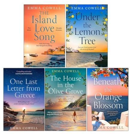 Emma Cowell Collection 5 Books Set (Under the Lemon Tree, One Last Letter from Greece, The House in the Olive Grove, The Island Love Song & Beneath the Orange Blossom)