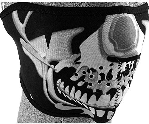 HELLFIRE Gesichtsmaske 1.0 in Schwarz mit flexiblem Klettverschluss