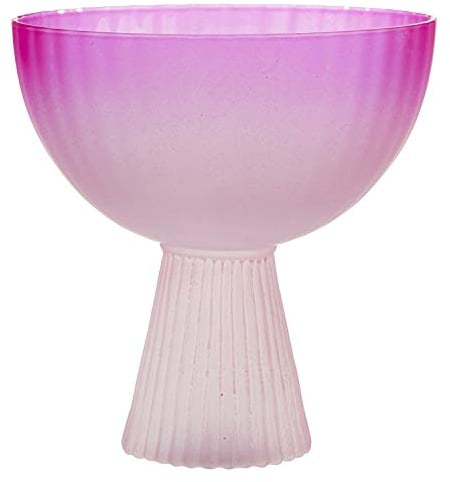 slant collections 10-04859-315 Beveled Champagne Coupe, Glass, Pink