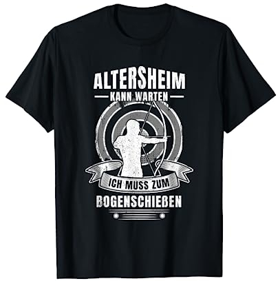 Bogenschießen Geschenk Bogensport Archery T-Shirt für Damen und Herren, Schwarz, S, Kurzarm, Unisex, Klassisch, Bogensport-tauglich