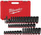 Milwaukee 49-66-7009 43PC Shockwave Impact Duty 3/8 Drive SAE & Metric Deep 6 Point Socket Set