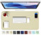 GOMIN Schreibtischunterlage 80x40cm - PU Leder Mauspad Wasserfest & Rutschfest - Laptop Tischunterlage Groß - Leicht zu reinigende Schreibunterlage - Mousepad XXL für Büro und Home-Office - Beige