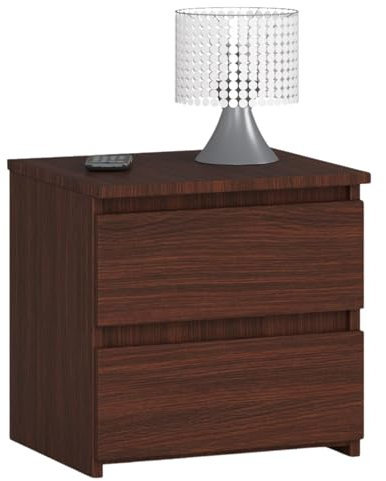 Home Collective Kommode mit 2 Schubladen Kommode Schlafzimmer Flur Wohnzimmer Organizer Kommode mit Schubladen 40 cm breit 40 cm hoch | Venge Holz Highboard Sideboard Mehrzweckschrank Schrank schmal