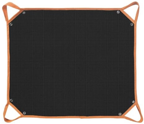 GSCLZ Camping Feuerfeste Matte Mit Aufhänger Ohr Camping Feuerstelle Matte Doppelseitige Silikon Faltbare Brennholz Tasche for Outdoor Picknick BBQ(Small 50x60cm)