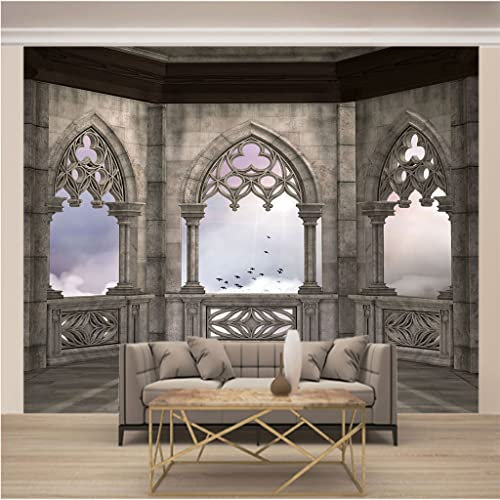 WYXWZ Papier Peint Panoramique Trompe l'oeil 3d Photo Mural Intissé Wallpaper Motifs de Fond d'écran pour Salon, Chambre, TV Fond, Bureaux L 200 x 140cm (Largeur x Hauteur) Style Marocain