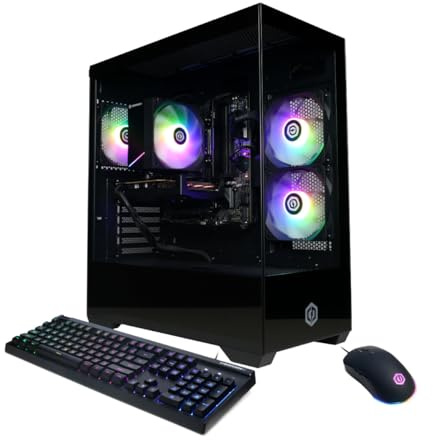 CyberPowerPC Gamer Xtreme Gaming PC, Intel Core i5-14400F 2.5GHz, GeForce RTX 5060 8GB, 16GB DDR5, 1TB PCIe 4.0 SSD, WiFi Ready y Windows 11 Home (GXiVR8060A47)